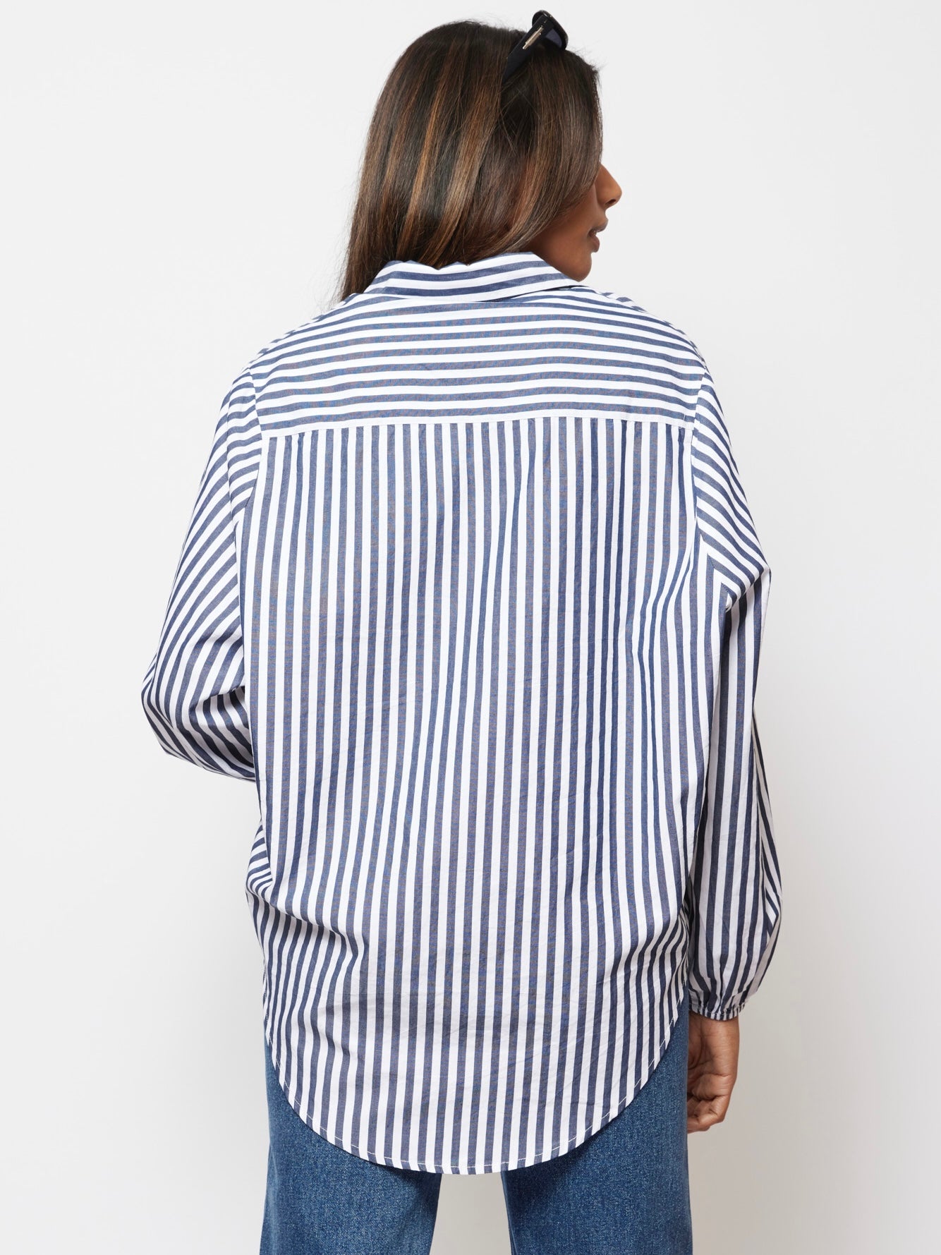 Mia Shirt - Navy Stripe