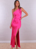 Tully One Shoulder Dress Fuchsia