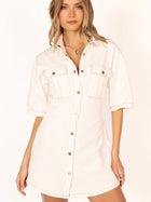 Ava Denim Dress White