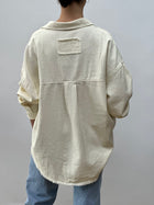 Piper Denim Shacket in Cream