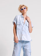 Classic Blue Boxy Denim Shirt