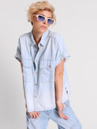 Classic Blue Boxy Denim Shirt