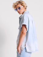 Classic Blue Boxy Denim Shirt