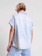 Classic Blue Boxy Denim Shirt