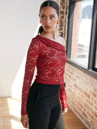 Jaxon Lace Top - Wine