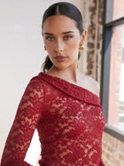 Jaxon Lace Top - Wine