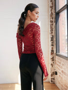 Jaxon Lace Top - Wine