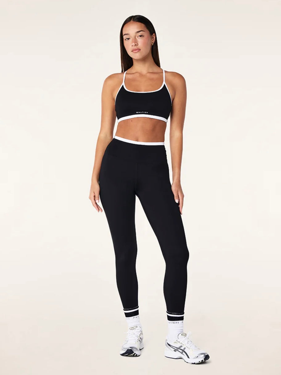 Vita Legging - Black & Optic White