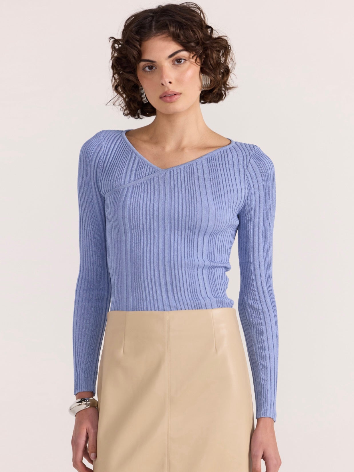 Mira Faux Leather Midi Skirt