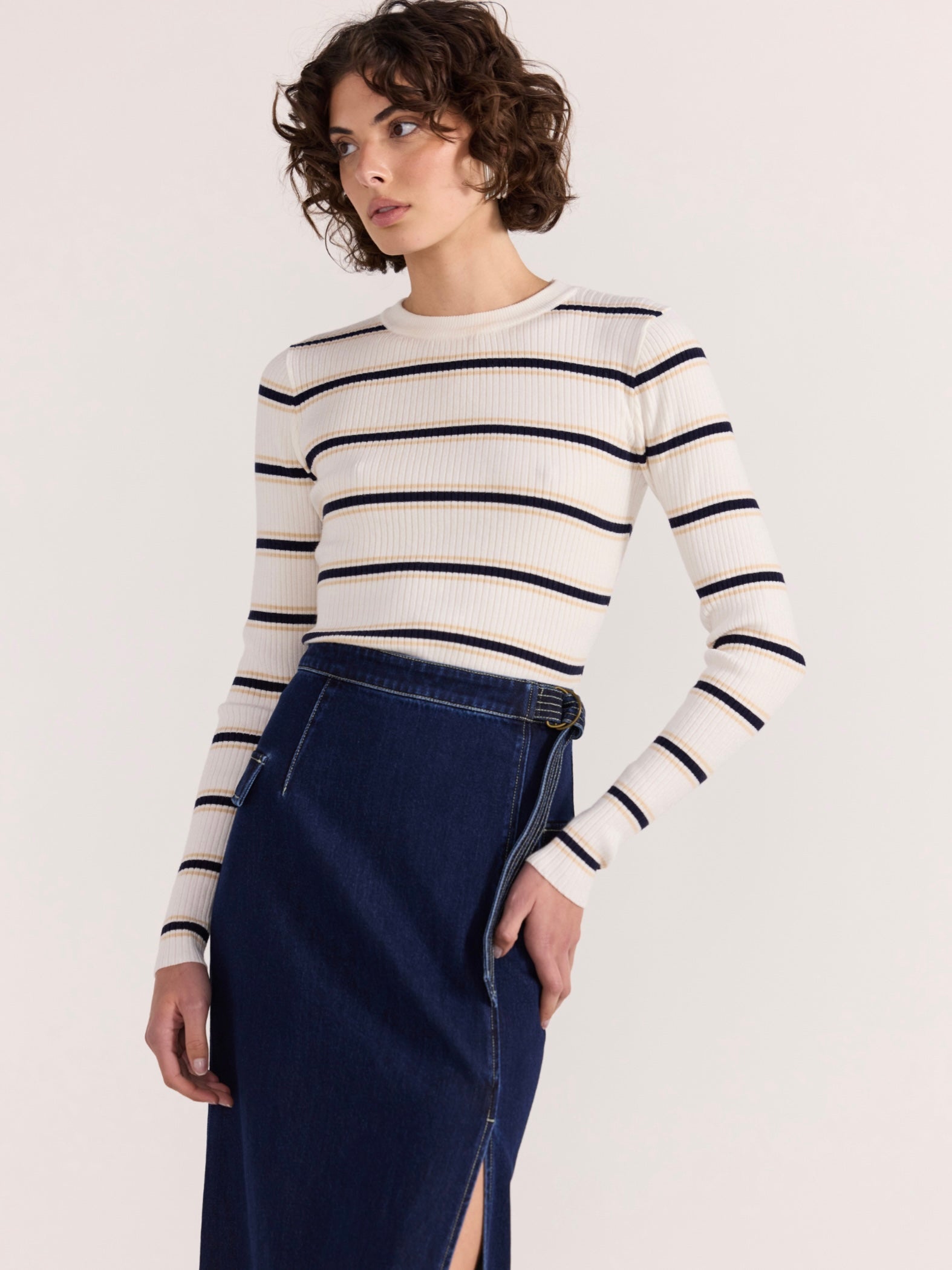 Camille Stripe Knit Top