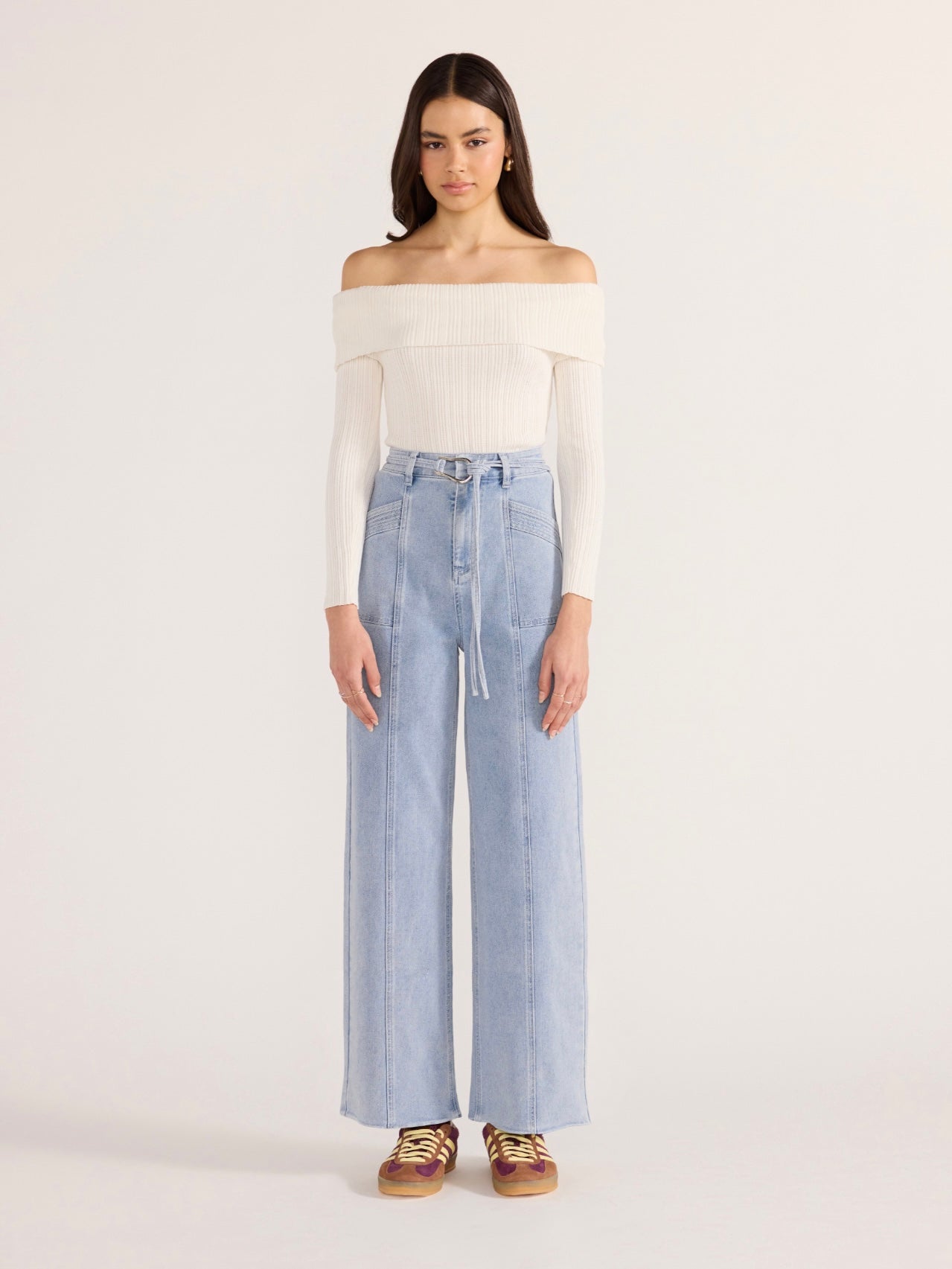 Zoe Off Shoulder Knit Top