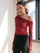 Jaxon Lace Top - Wine