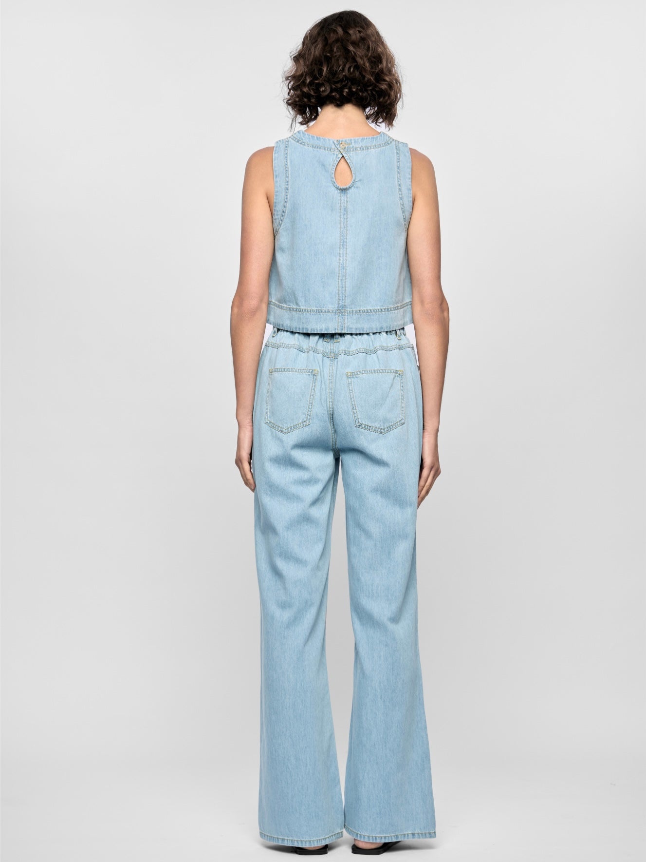 Amelia Chambray Top - Blue