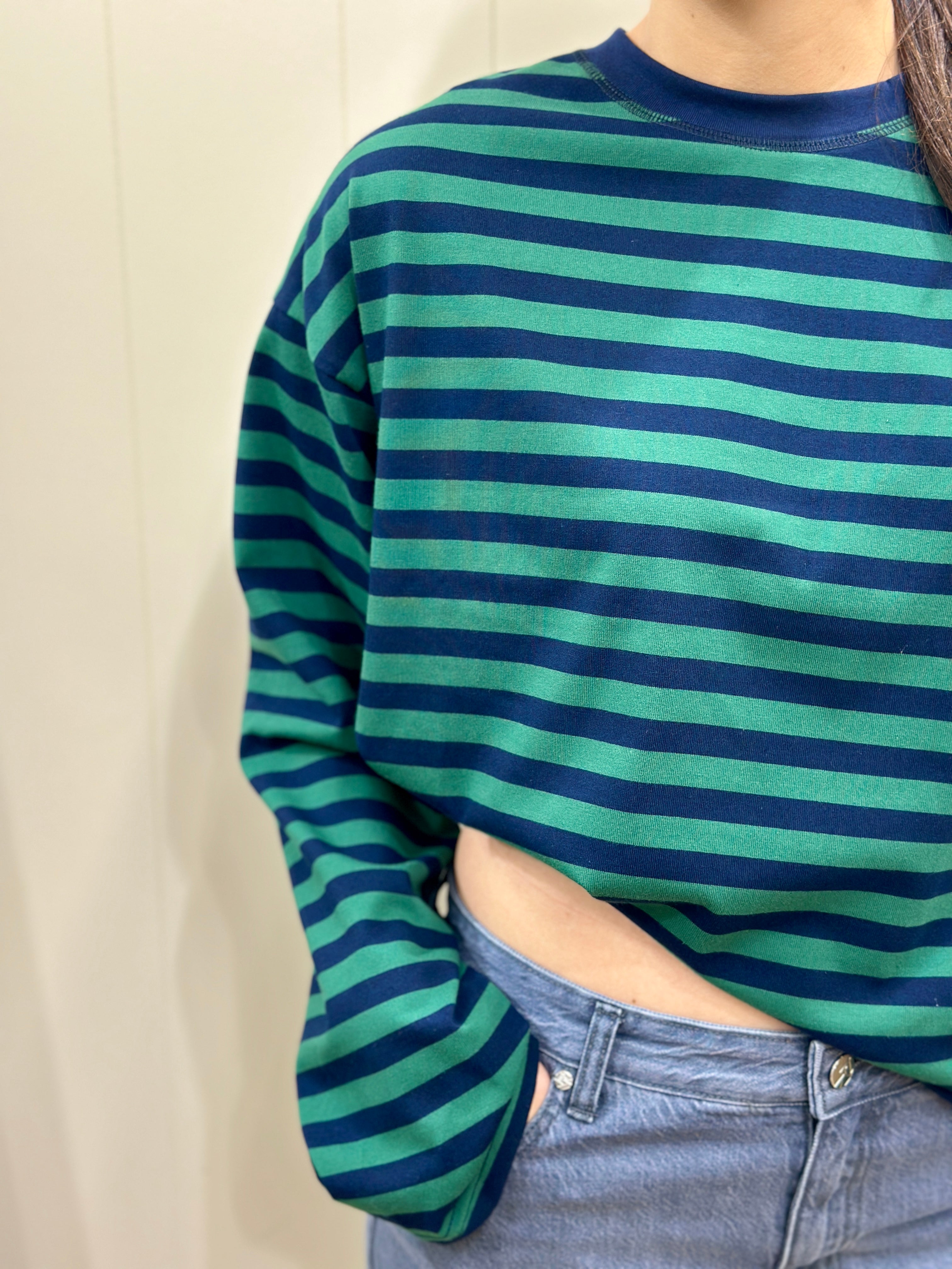 Avery Long Sleeve - Navy / Green