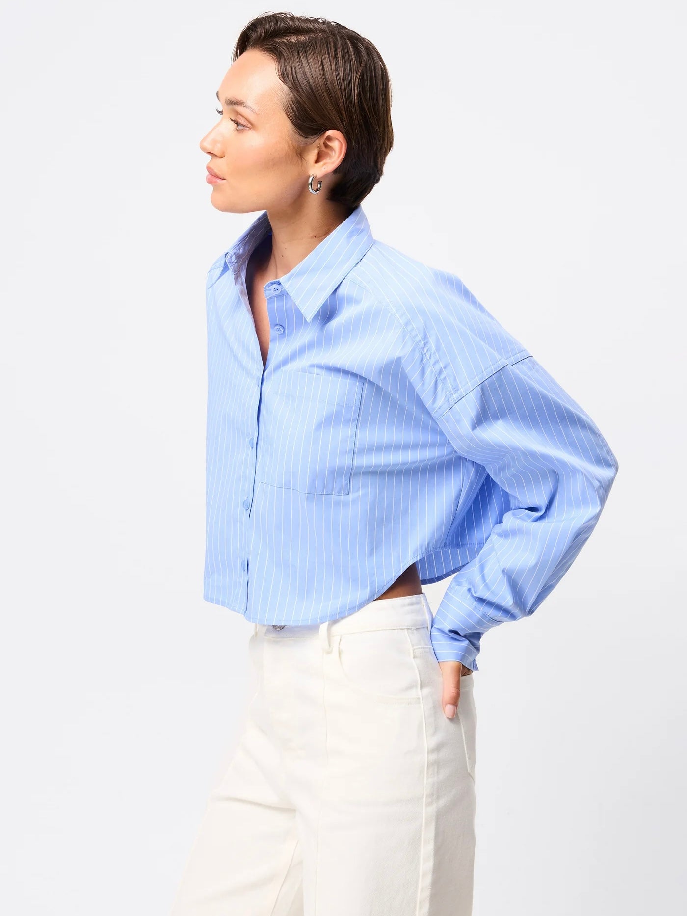 Repeat After Me Cropped Shirt