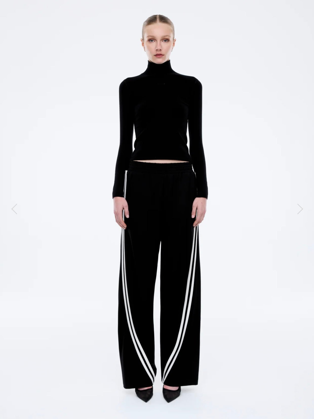 Valentina Stripe Pant - Black