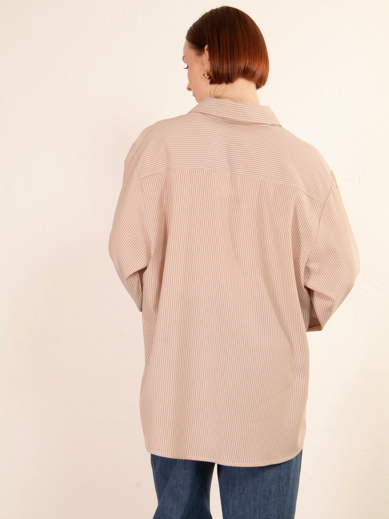 Mika Shirt - Beige Stripe