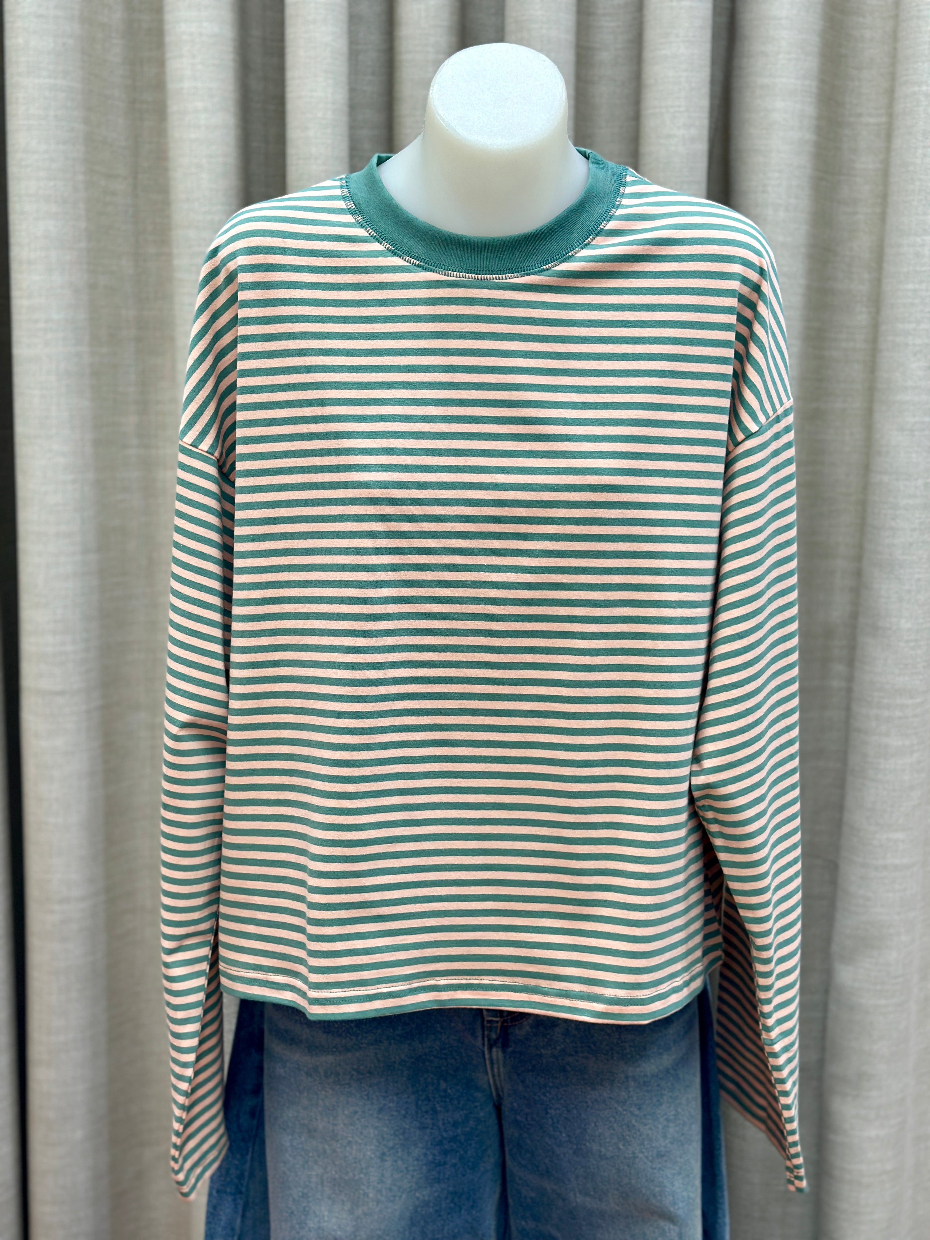 Avery Long Sleeve - Sage / Peach