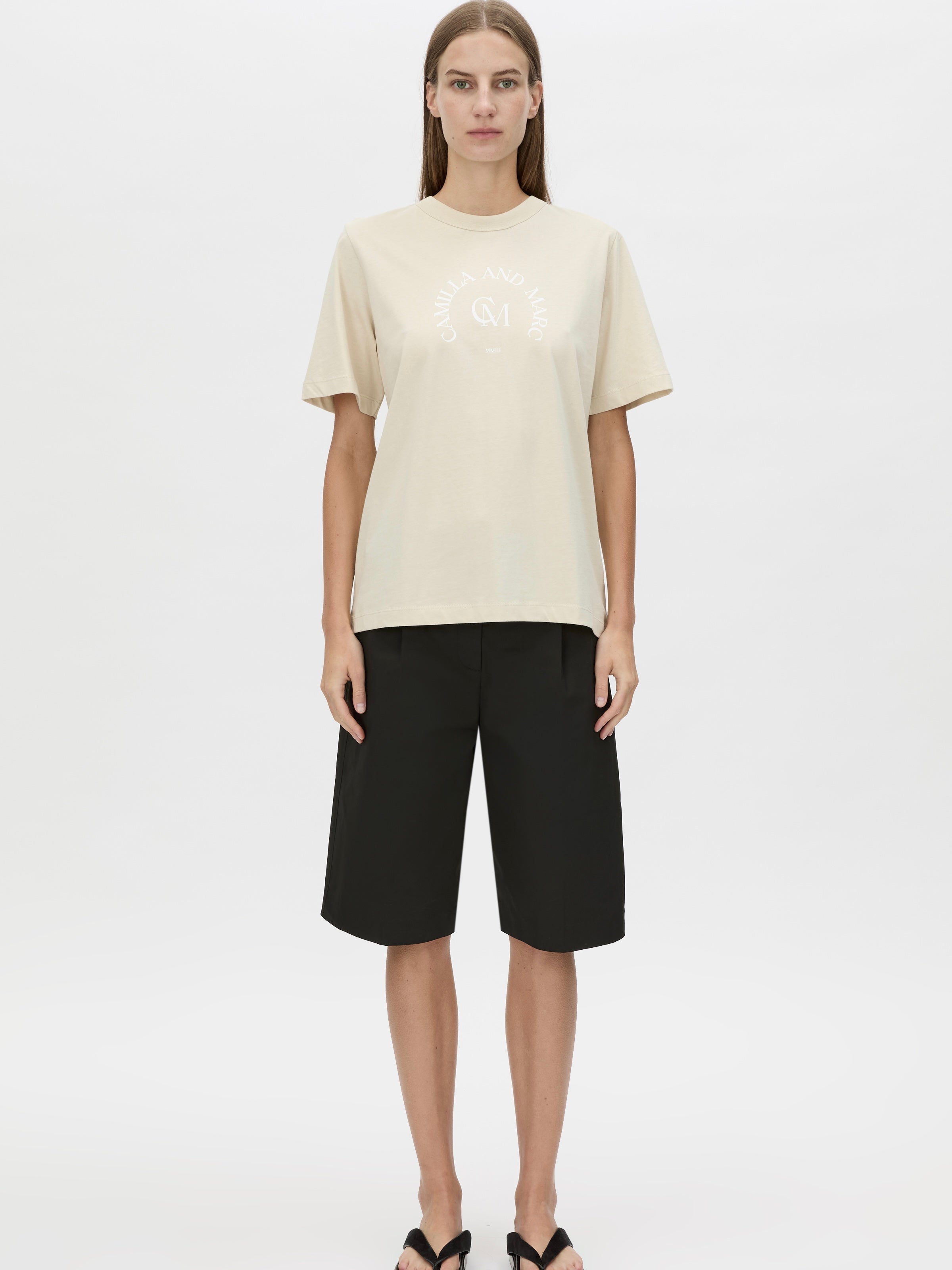 Karine Graphic Tee - Chalk