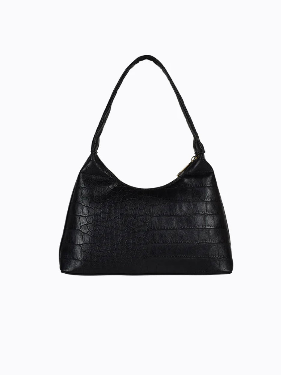 Sweetie Shoulder Bag - Black Croc