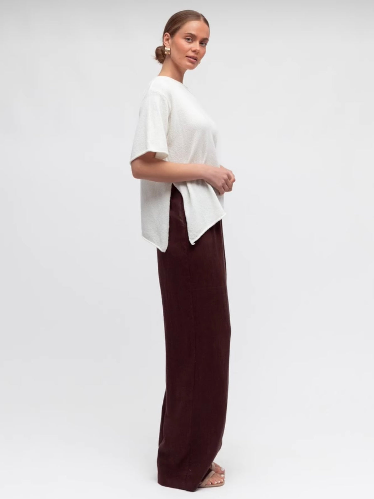 Rhea Knit Tee - White