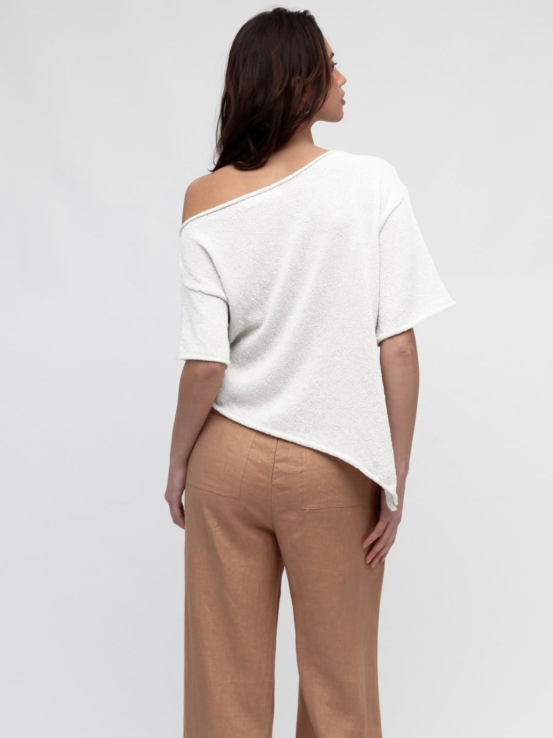 Rhea Knit Tee - White