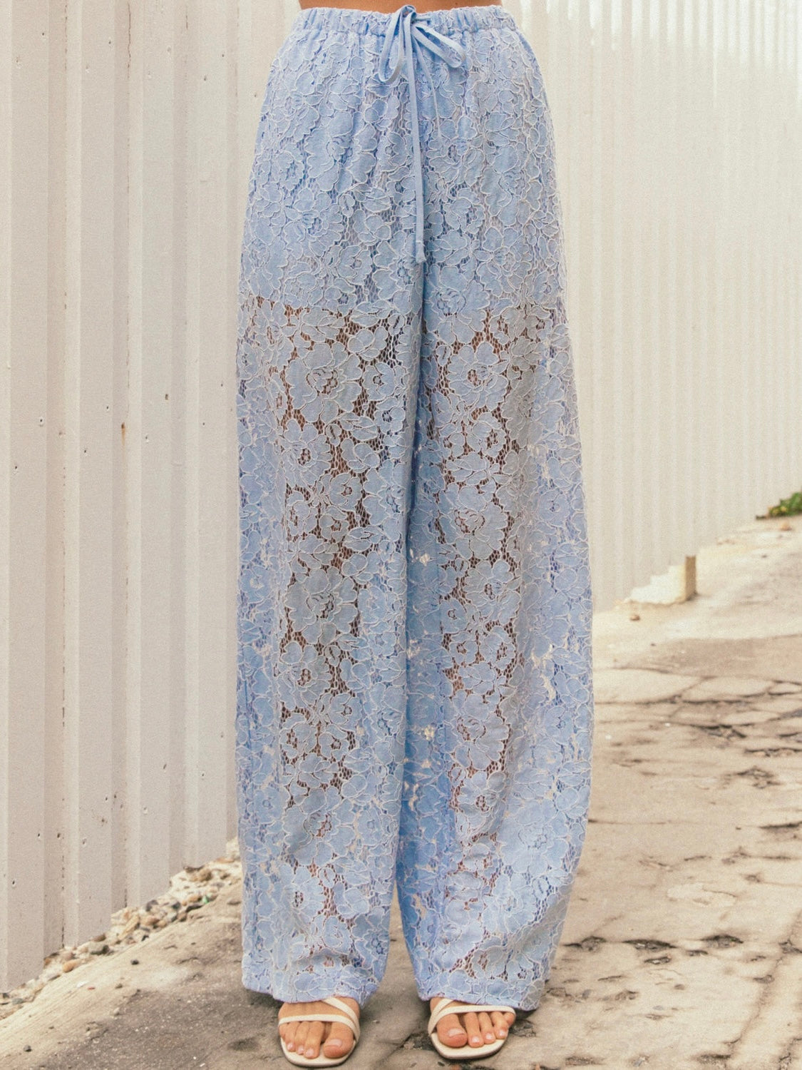 Cora Lace Pant - Blue