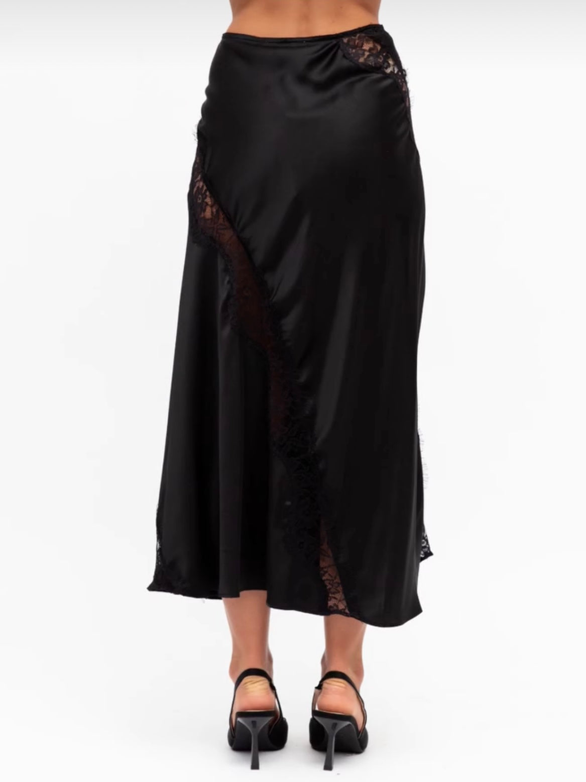 Magda Lace Skirt - Black