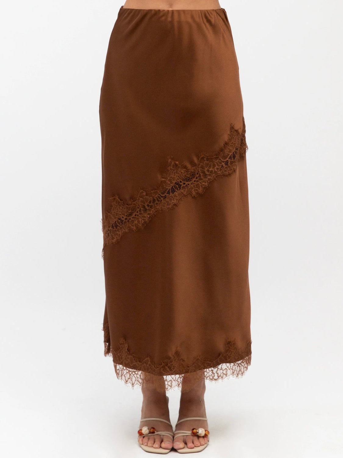 Sarah Lace Skirt - Chocolate