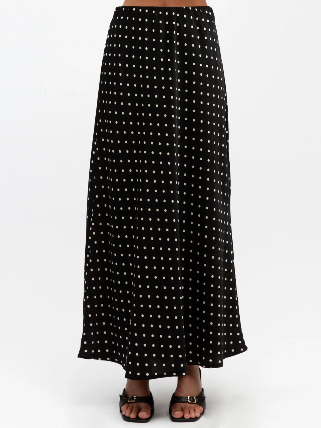 Frankie Spot Skirt - Black