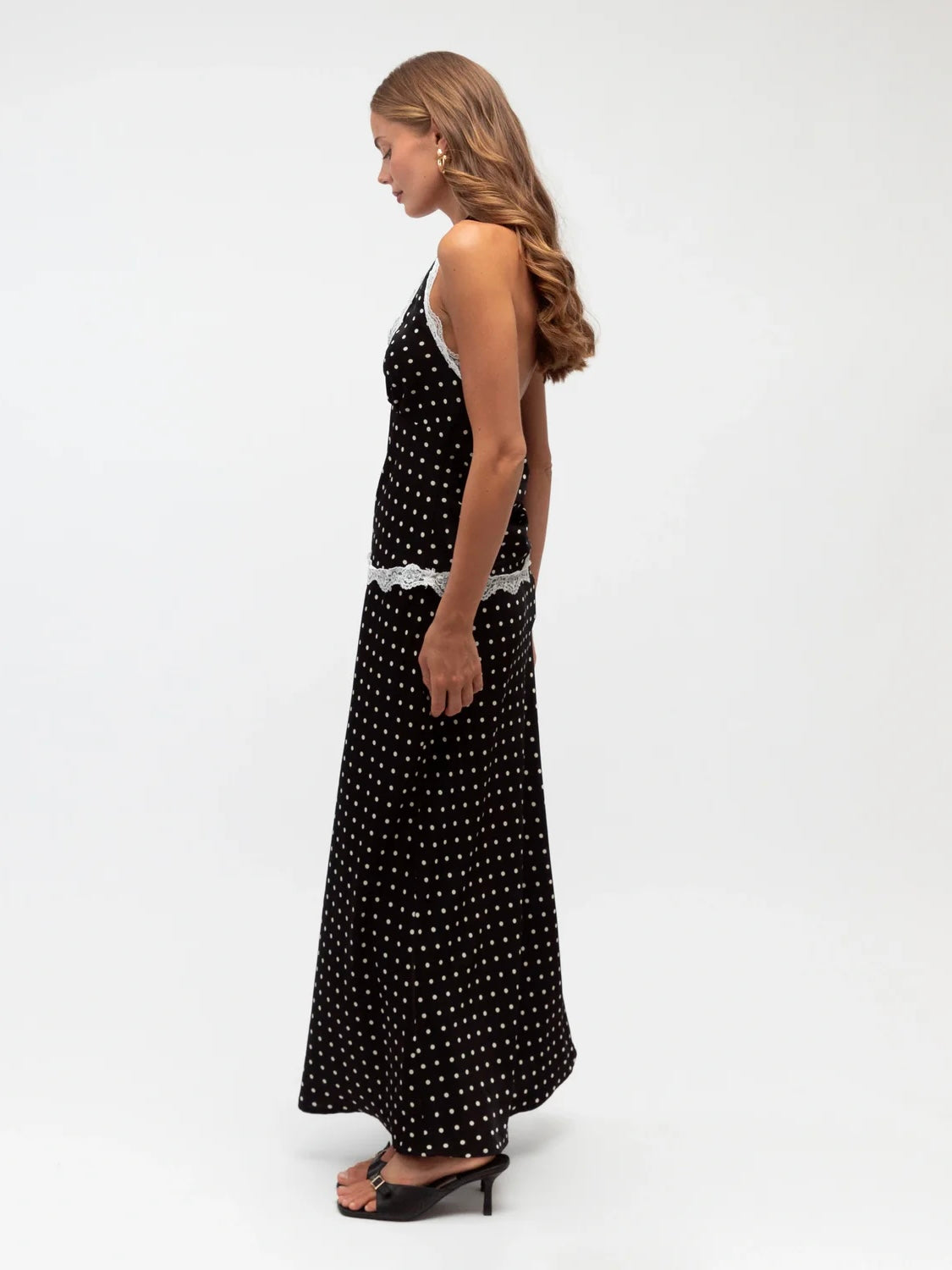 Frankie Spot Skirt - Black