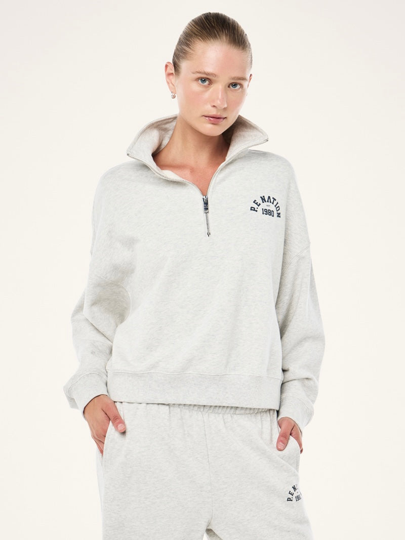 Swerve Zip Neck Sweat