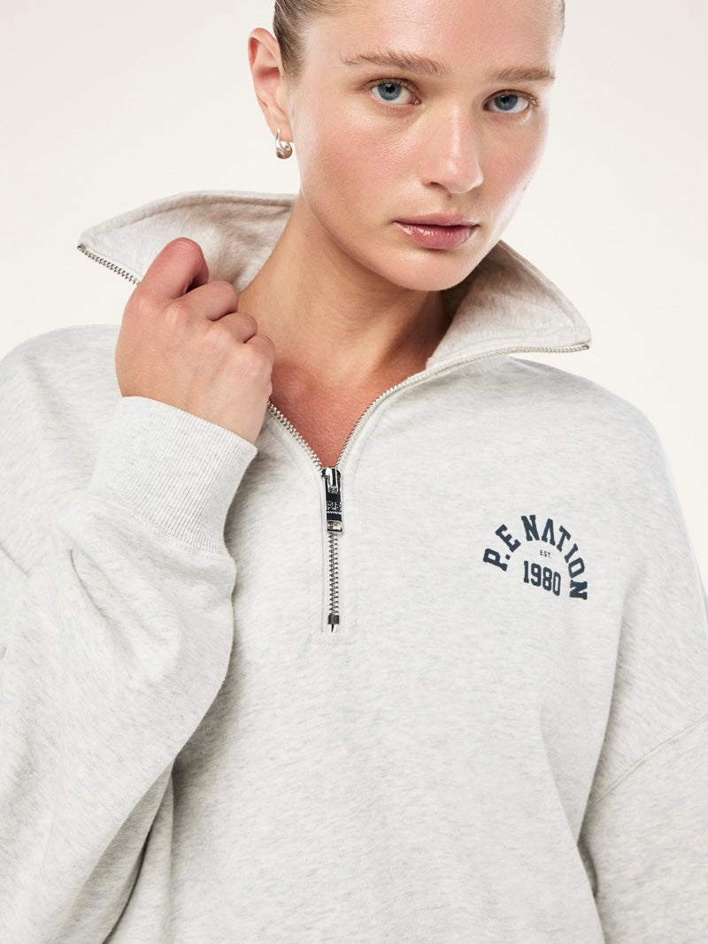 Swerve Zip Neck Sweat