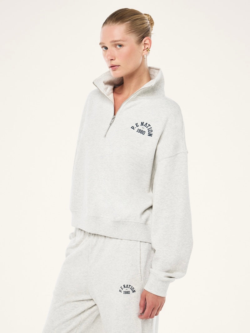 Swerve Zip Neck Sweat