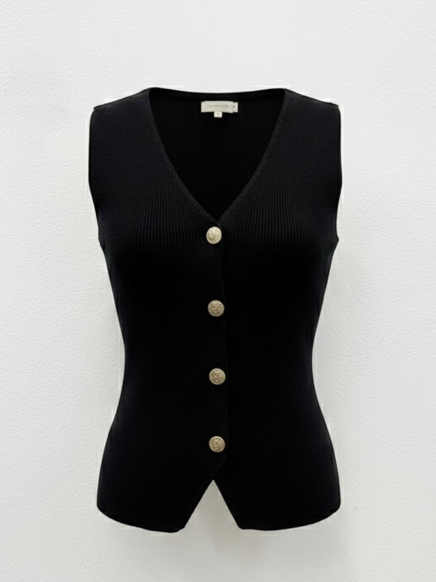 Sonny Knit Vest - Black