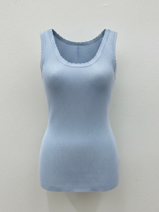 Daria Knit Singlet - Blue