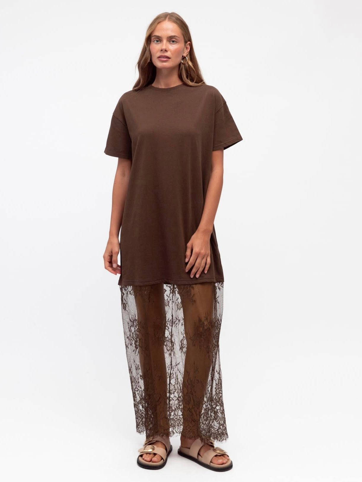 Anika Lace Dress - Chocolate