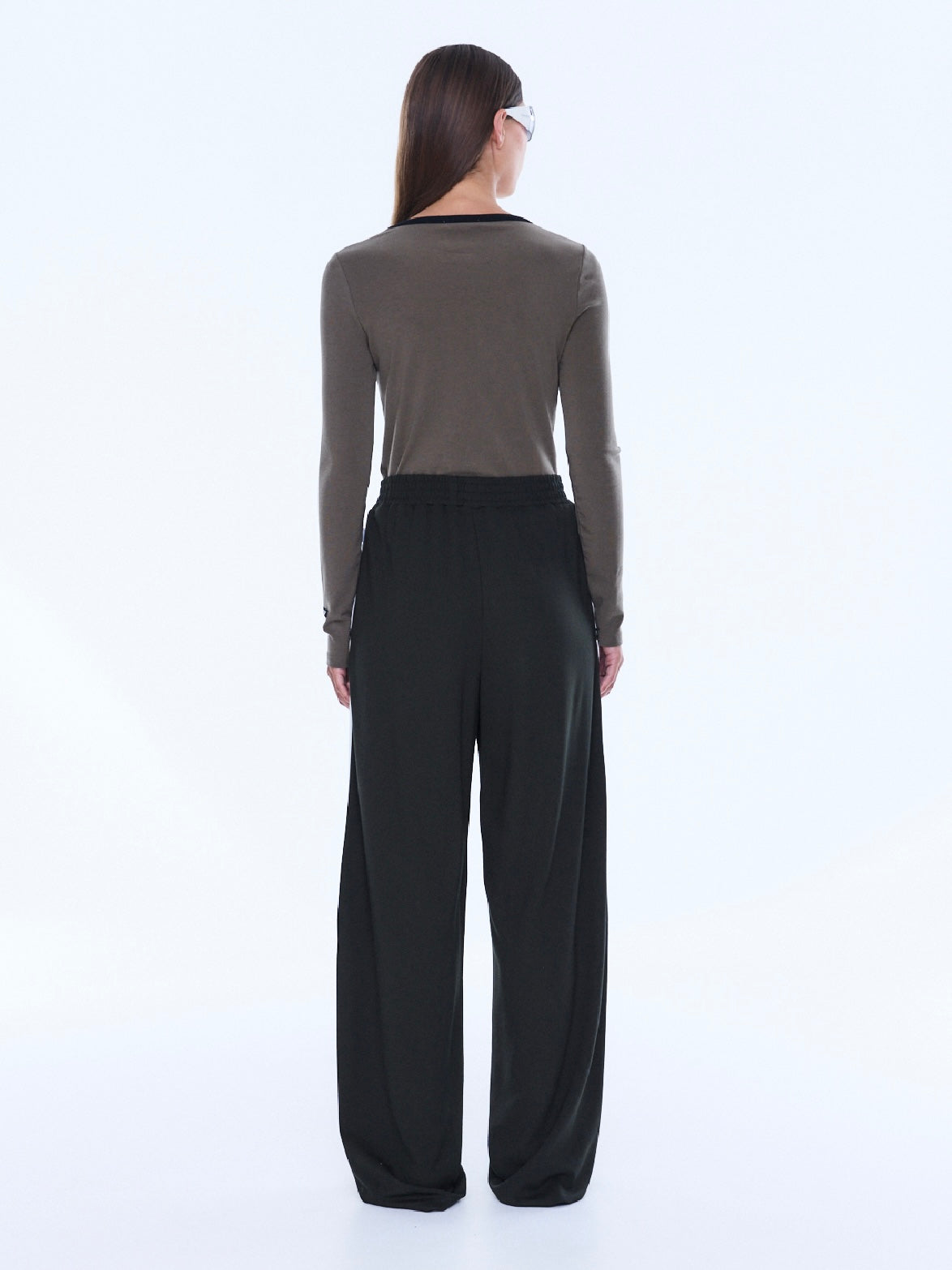 Valentina Stripe Pant - Olive