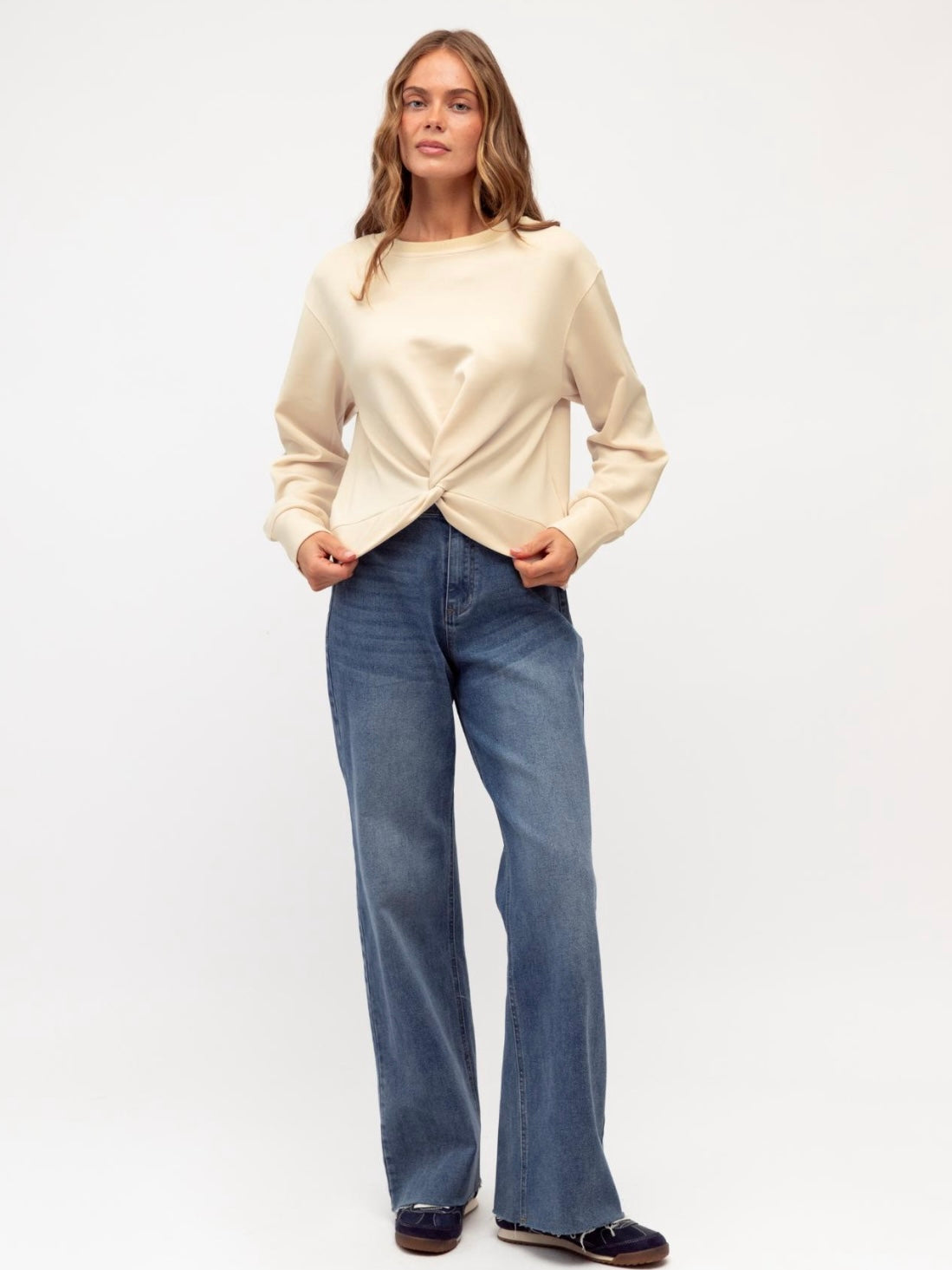 Milla Twist Sweat - Oatmeal
