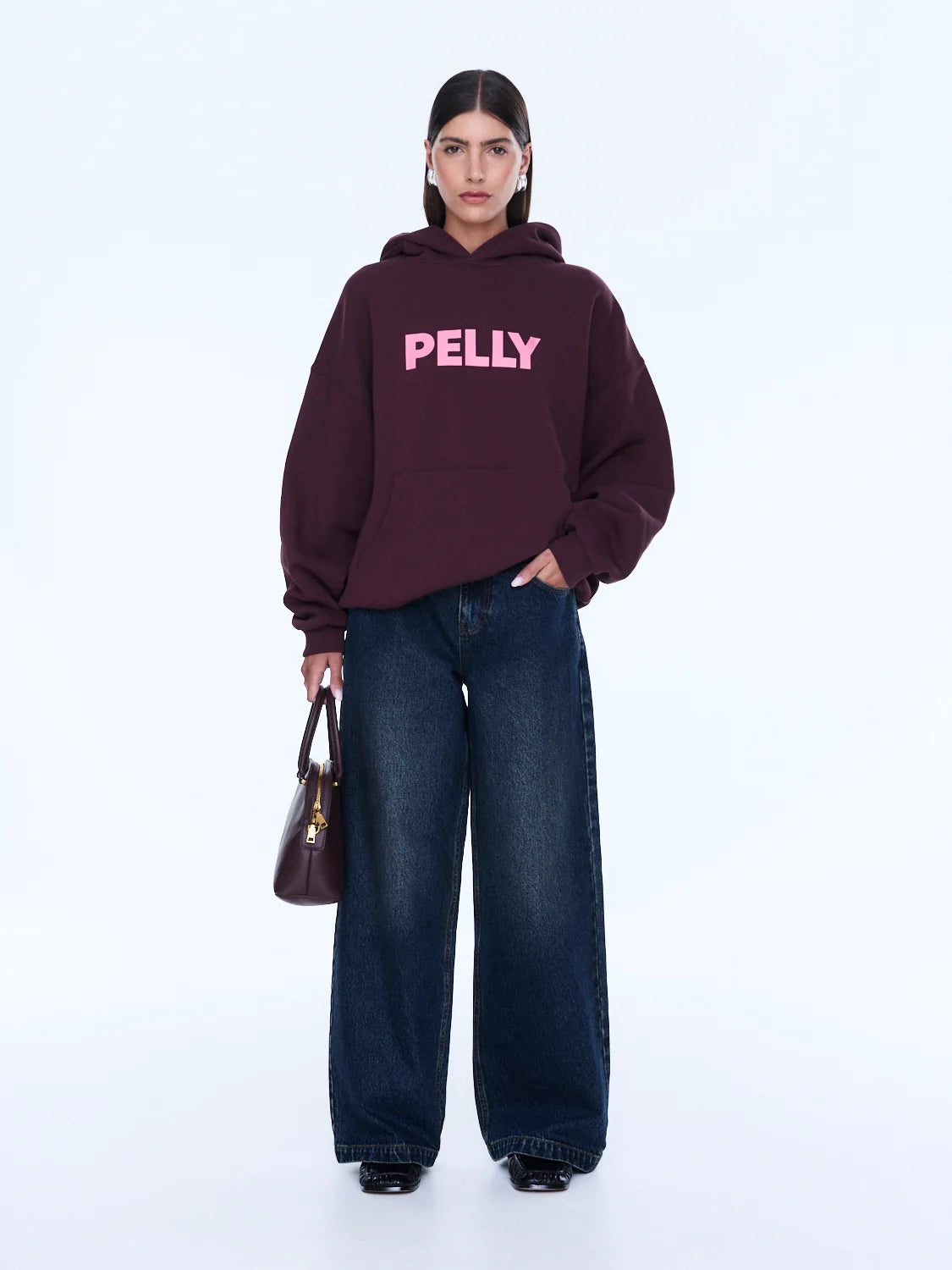 Cassie Oversized Hoodie - Cherry