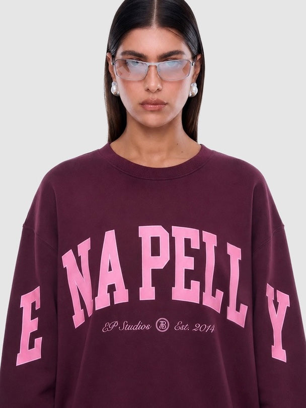 Mila Oversized Sweater - Cherry
