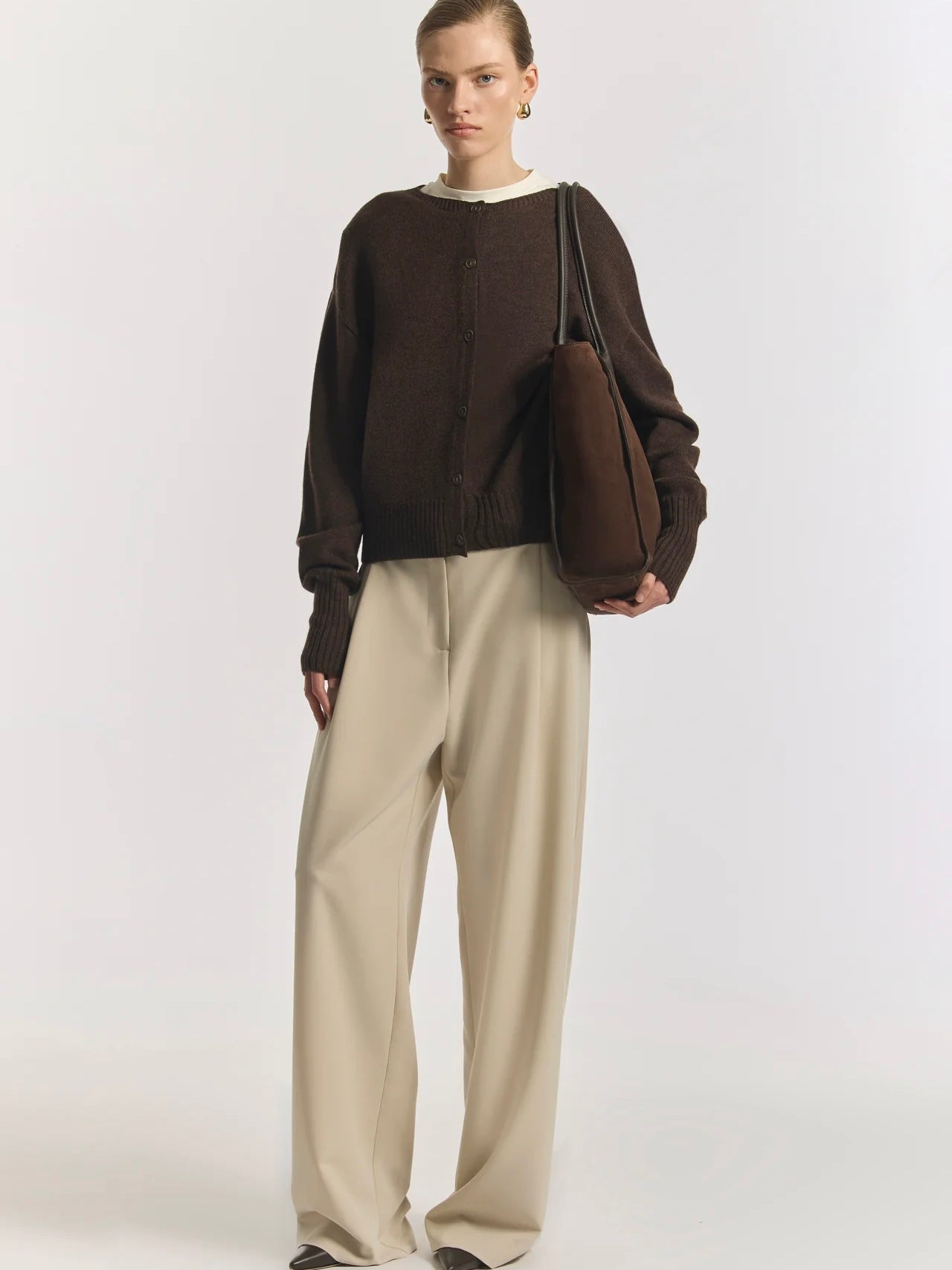 Hart Merino Cardigan - Chocolate