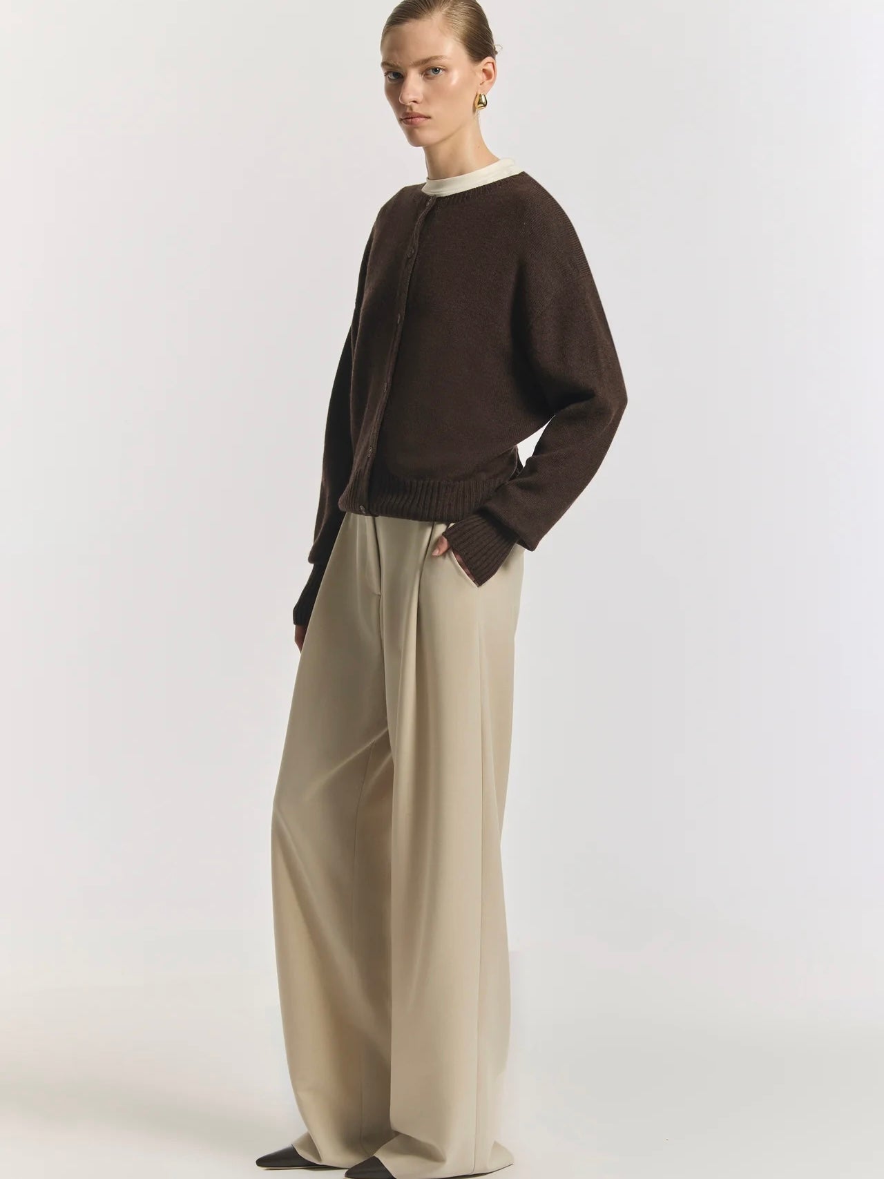 Hart Merino Cardigan - Chocolate