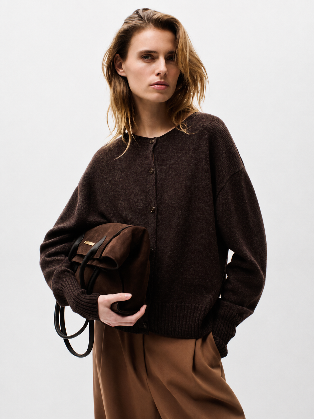 Hart Merino Cardigan - Chocolate