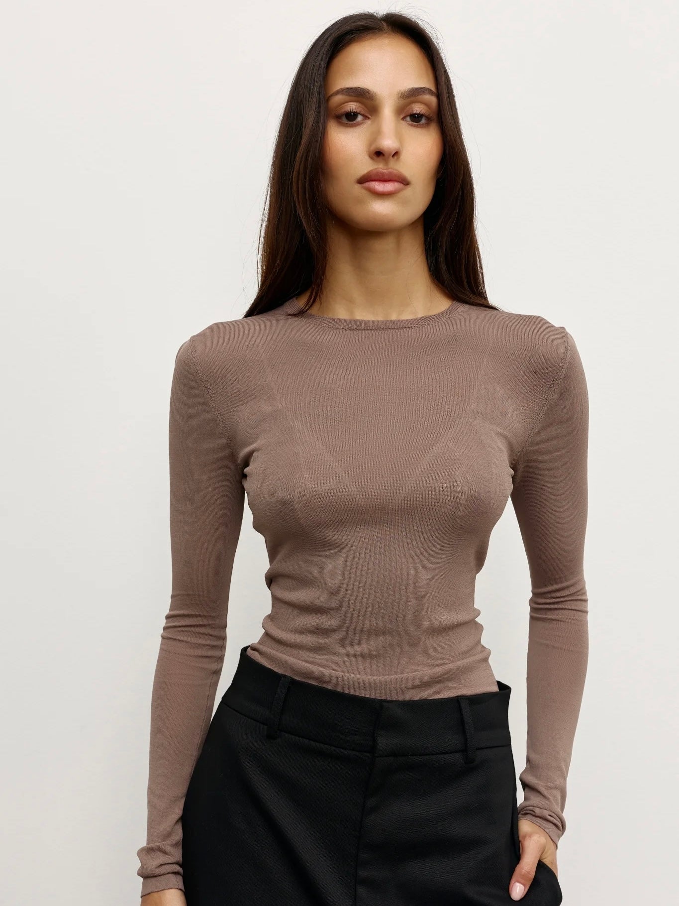 Stevie Top - Mouse Grey