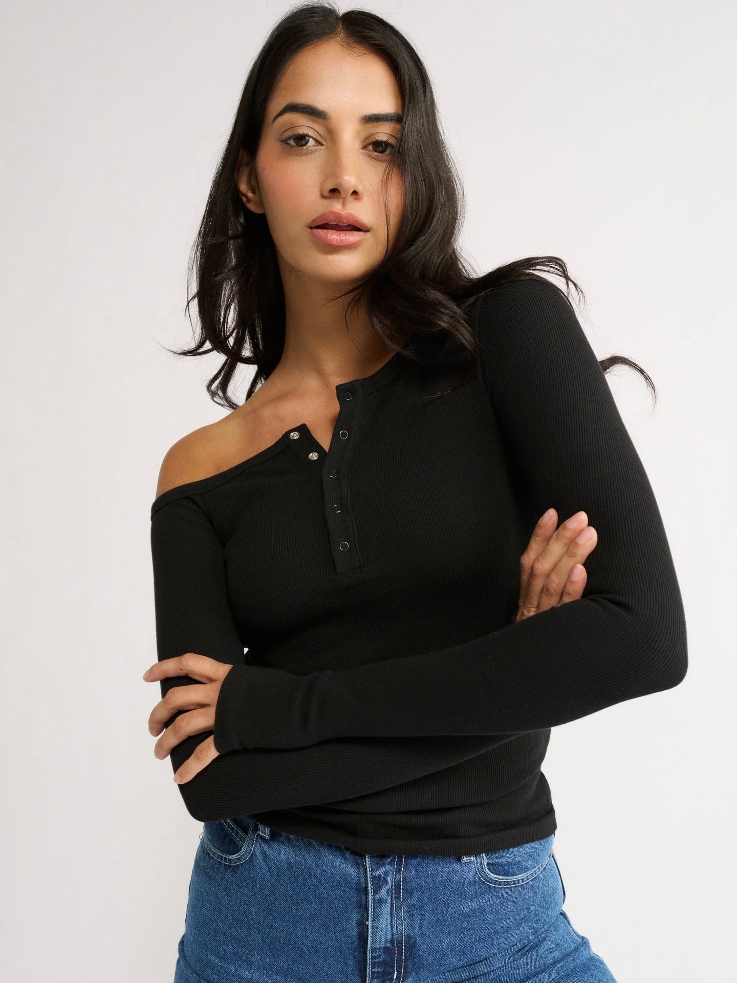 Cobie Off Shoulder Top - Black