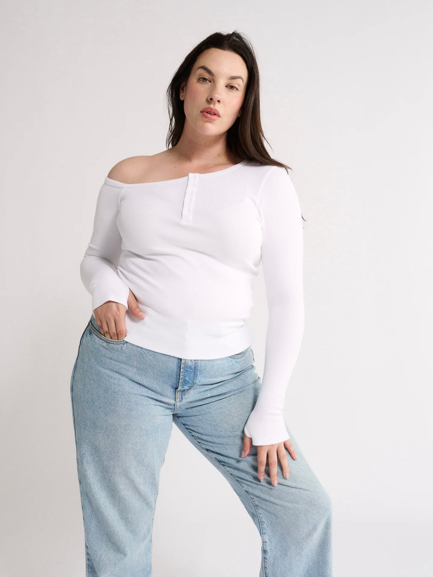 Cobie Off Shoulder Top - White