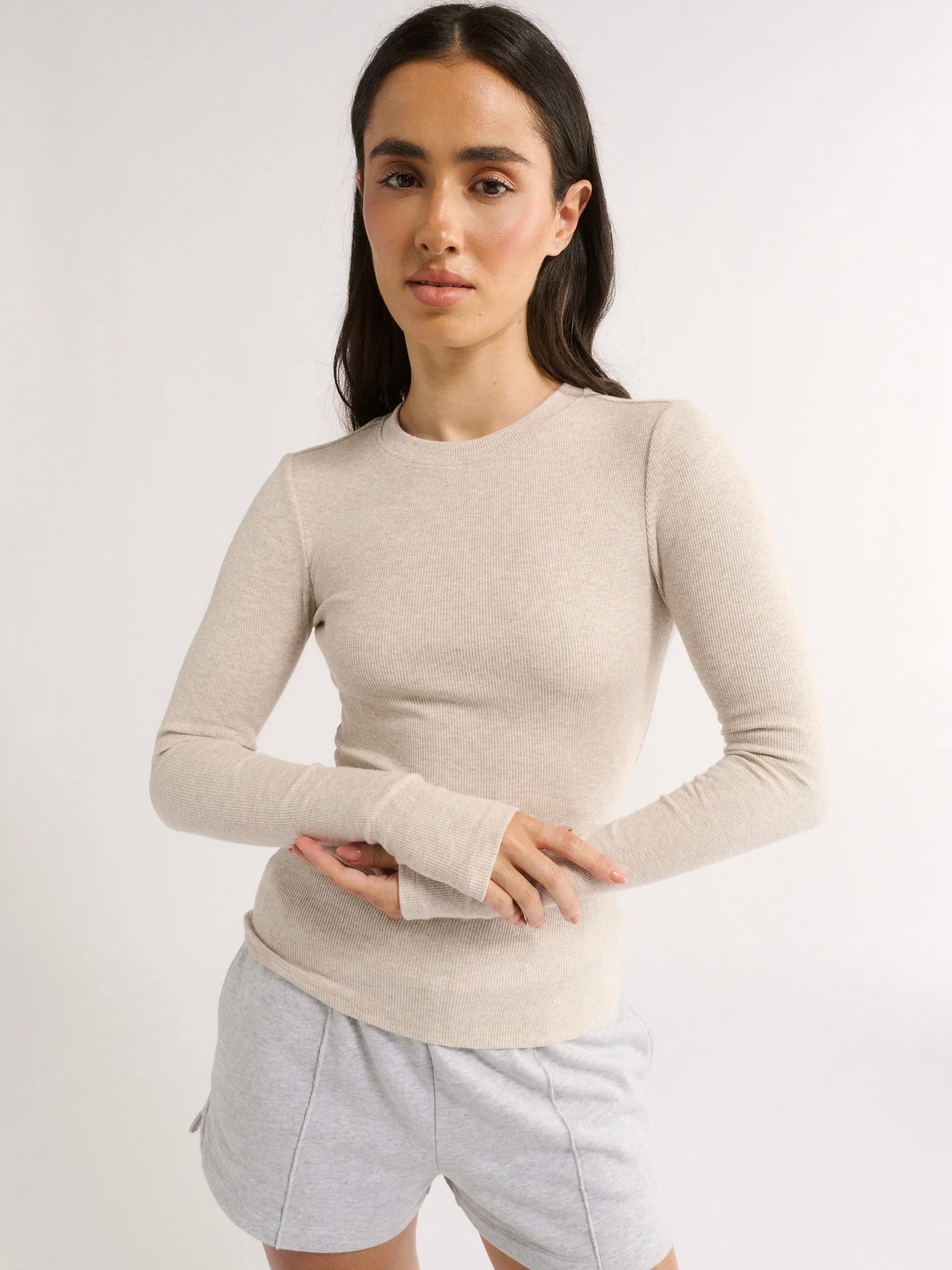 Carina Top - Oatmeal Marle