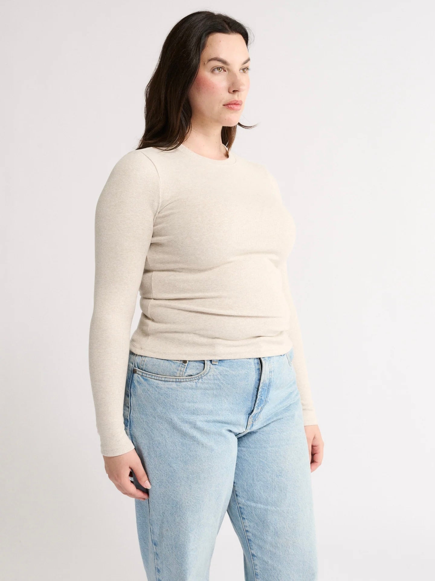 Carina Top - Oatmeal Marle