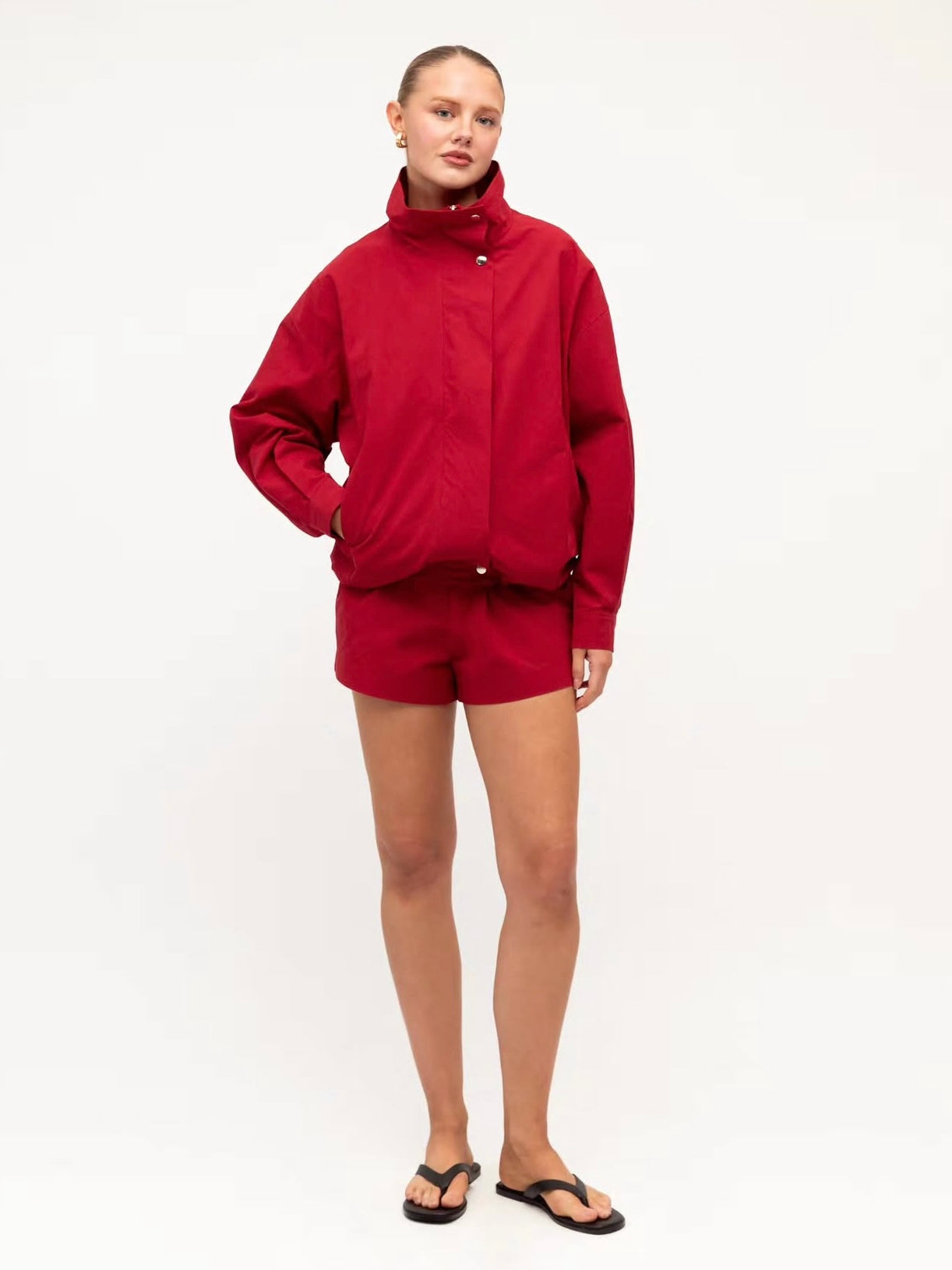 Selena Track Jacket - Red